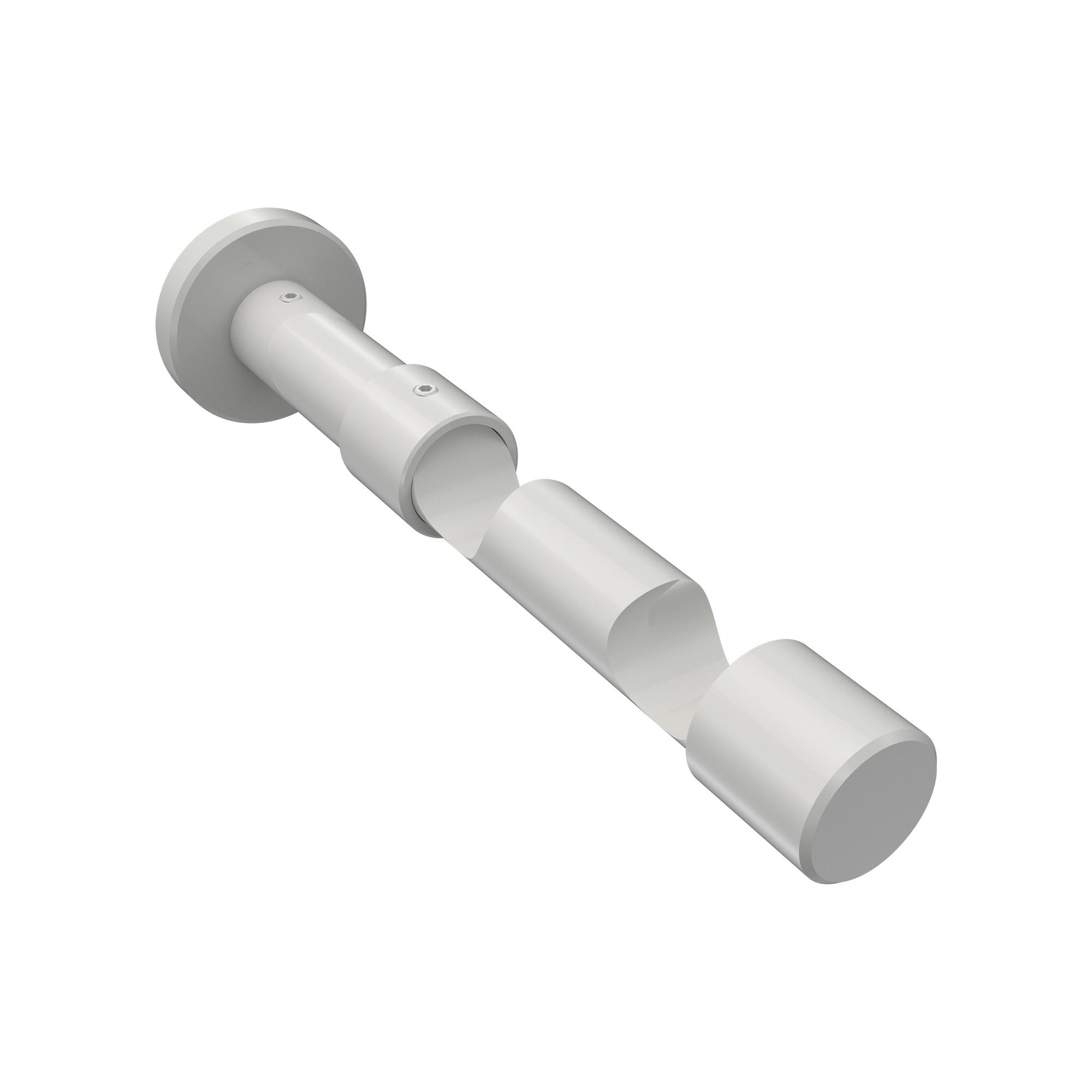 TRÄGER FÜR GARDINENSTANGEN 20 mm Ø, Prestige 2-läufig, Weiß - Weiß, Metall (16.2/4/4cm) - INTERDECO