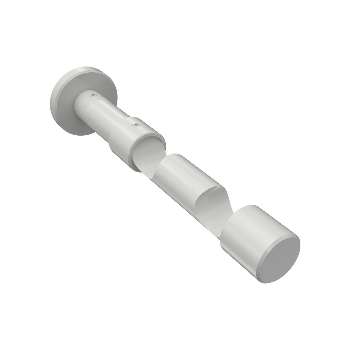 TRÄGER FÜR GARDINENSTANGEN 20 mm Ø, Prestige 2-läufig, Weiß - Weiß, Metall (16.2/4/4cm) - INTERDECO