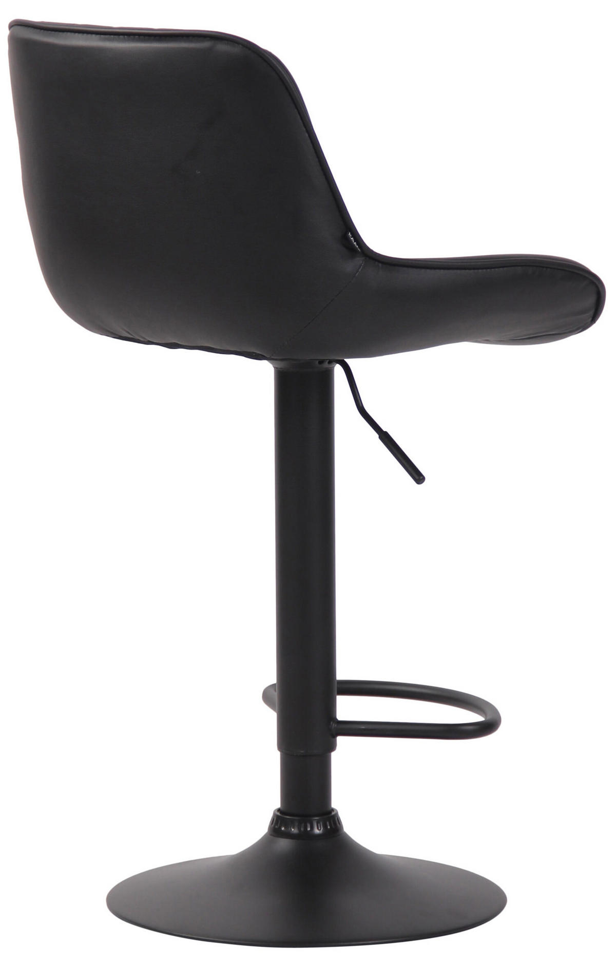 BARHOCKER Lento, Gestell schwarz, Kunstleder Schwarz - Schwarz, Kunststoff/Textil (50/100/50cm) - TPFLiving