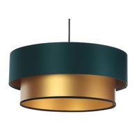 HÄNGELEUCHTE Grün 40/20 cm - Goldfarben/Grün, Kunststoff (40/1/20cm) - ONZENO