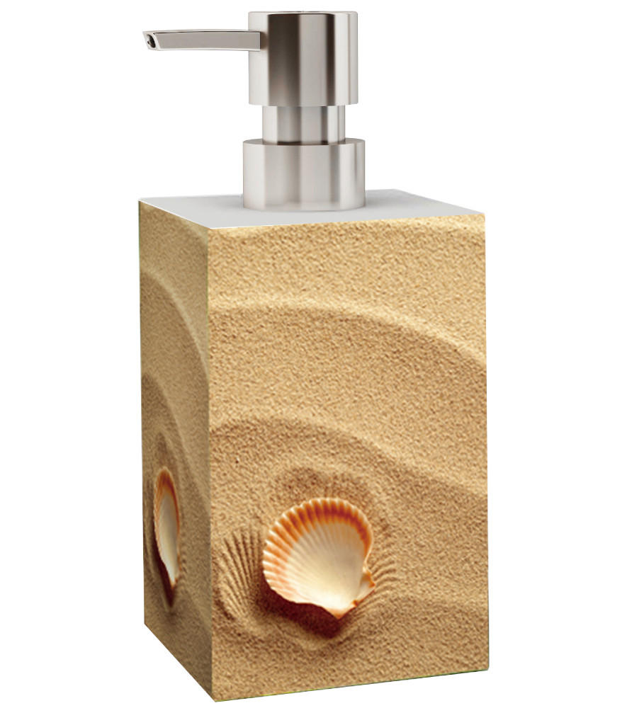 Sanilo Seifenspender Beige, Braun, Creme 8x16x8 cm