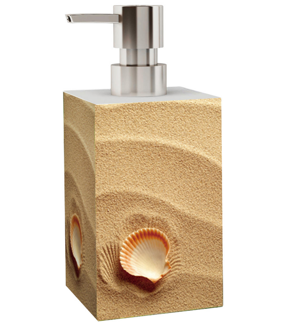 SEIFENSPENDER Clam - Beige/Creme, Kunststoff (8/16/8cm) - Sanilo