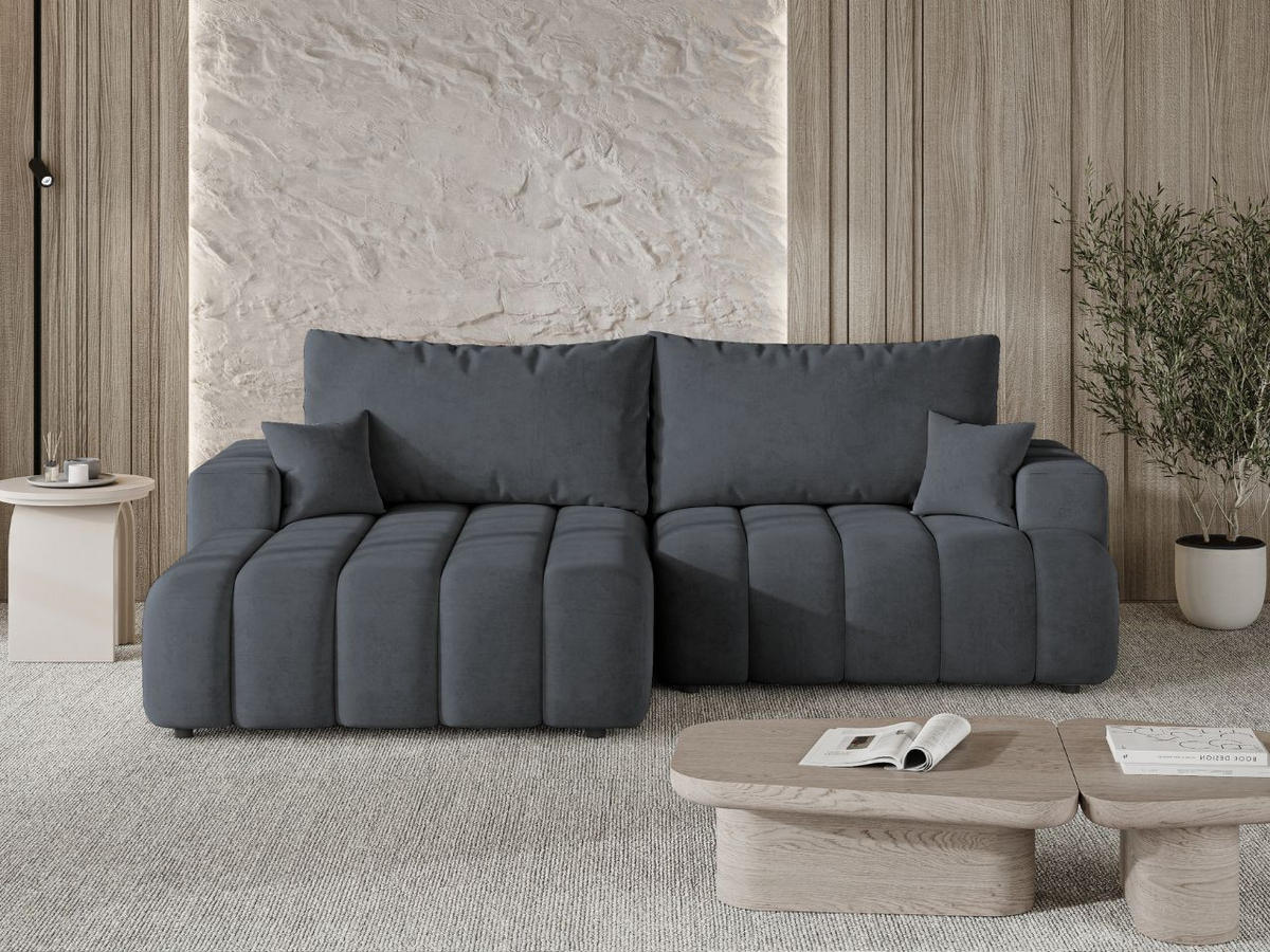ECKSOFA Caleo Dunkelgrau Links - Dunkelgrau, Holz/Textil (270/170cm) - Graingold