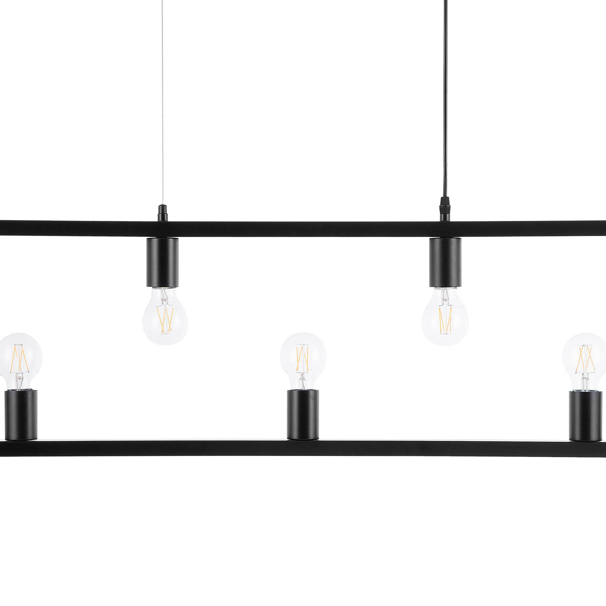 HÄNGELEUCHTE Bayas 4/100/127 cm - Schwarz, Metall (4/100/127cm) - Beliani