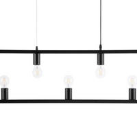HÄNGELEUCHTE Bayas 4/100/127 cm - Schwarz, Metall (4/100/127cm) - Beliani