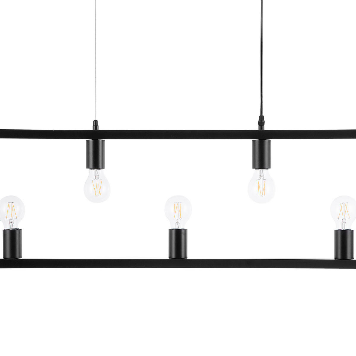 HÄNGELEUCHTE Bayas 4/100/127 cm - Schwarz, Metall (4/100/127cm) - Beliani
