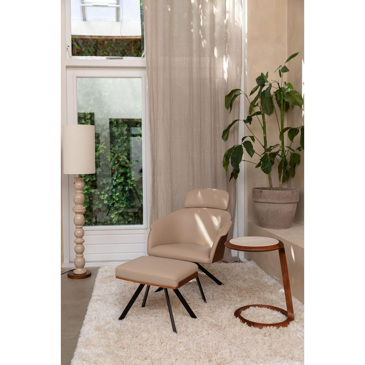 FUSSHOCKER Frie Beige - Beige, Kunststoff (48.5/39/39cm) - Zuiver