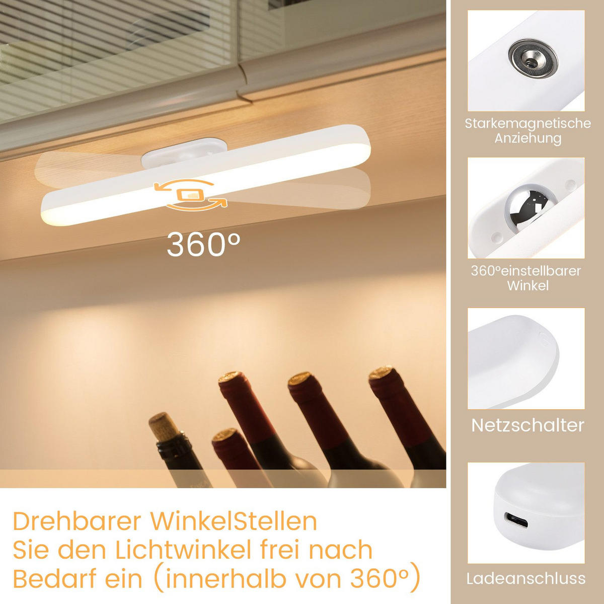 LED WANDLEUCHTE Elisabeth - Weiß, Kunststoff (6/4/24cm) - Nettlife