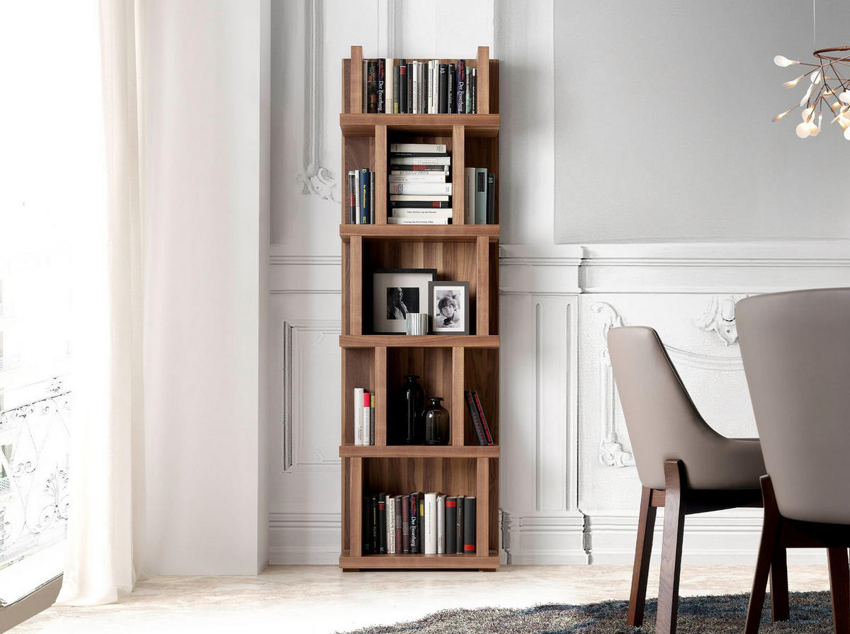 REGAL Regal aus Walnussholz 60/28/190 cm - Walnussfarben, Holz (60/190/28cm) - ANGEL CERDA