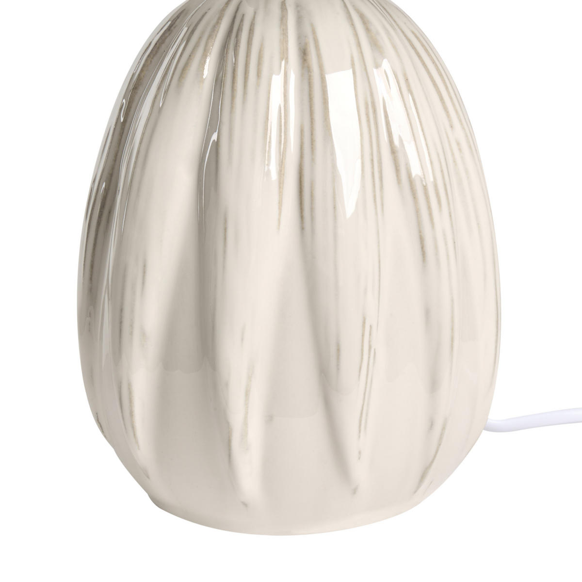 TISCHLAMPE Keramik Hellbeige Aguan - Beige, Keramik (25/25/44cm) - Beliani