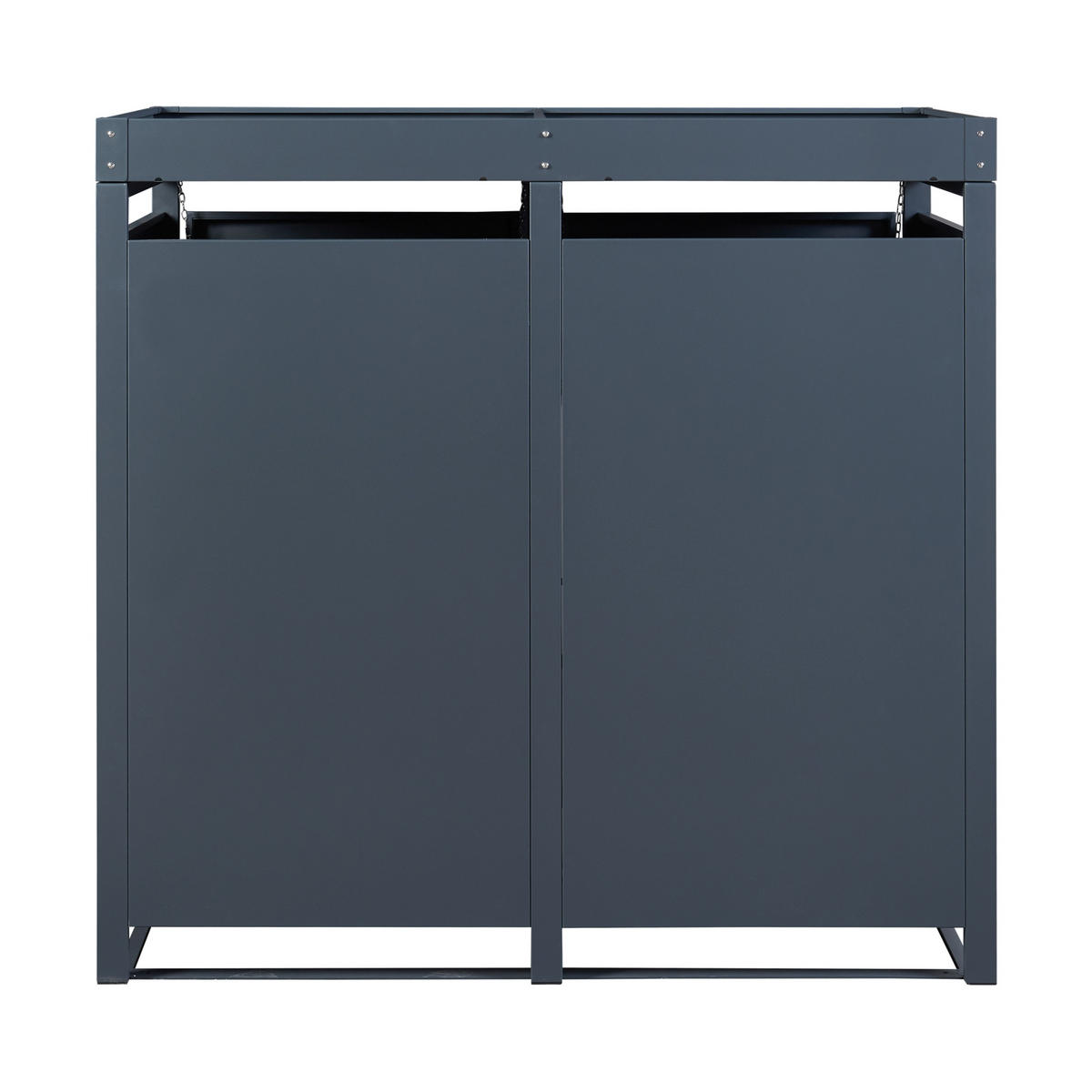 MÜLLTONNENBOX Valkeakoski - Anthrazit, Metall (115/110/62cm) - [en.casa]