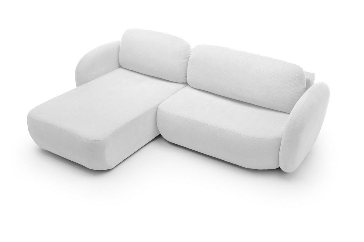 ECKSOFA OLIO L-Form Schlaffunktion mit Bettkasten, lose Rückenkissen, freistehend, LINKS 174x248 cm Silver-coloured - Silberfarben, Holz/Textil (174/248cm) - DomoHome