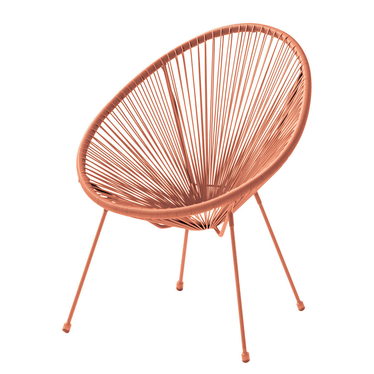 SITZGRUPPE - Stahl / Polyrattan - 3-teilig - Rosa, Glas/Kunststoff - home24