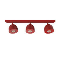 DECKENLEUCHTE Campanella X3 - Rot, Metall (6.5/69/18cm) - Lumicom
