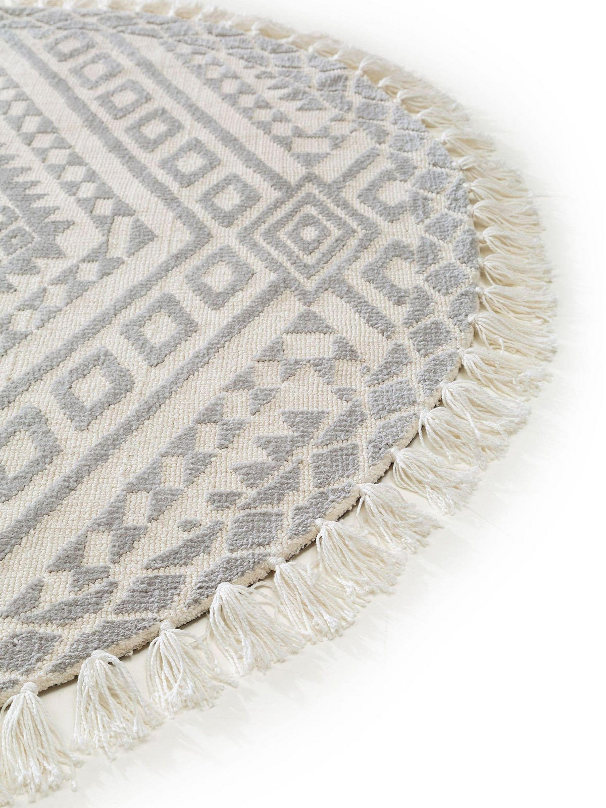 TEPPICH rund Elias Grau ø 150 cm rund - Grau, Textil (150/1cm) - KUNSTLOFT