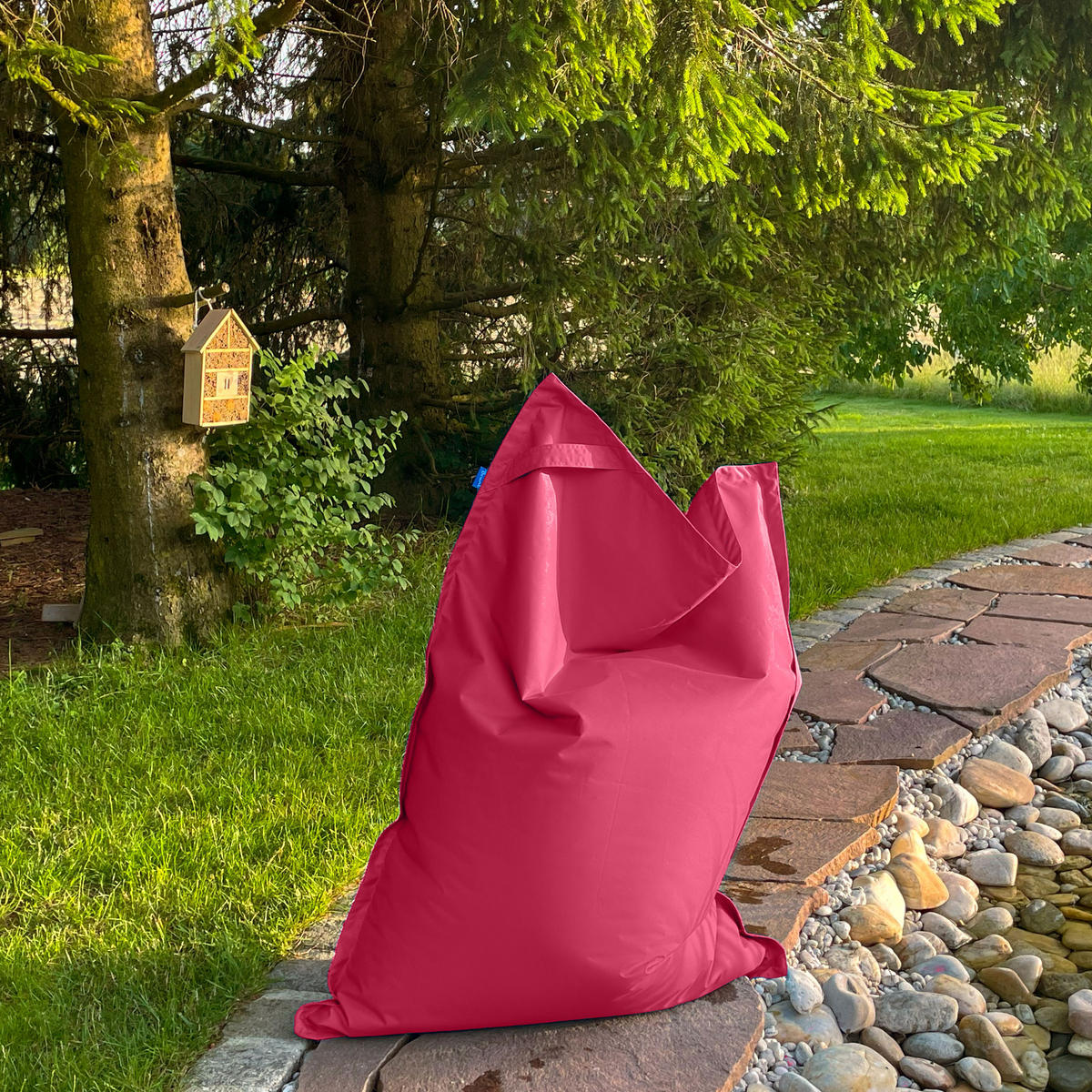 SITZSACK FÜR KINDER Caree Kids pink für Indoor und Outdoor - Pink, Textil (140/100/30cm) - Bruni