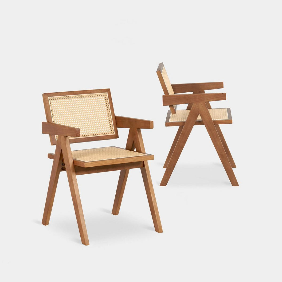 ESSZIMMERSTUHL Nelha Walnuss 51 cm x 80 cm 2er-Set - Walnussfarben, Holz (51/80/54cm) - Klast Home