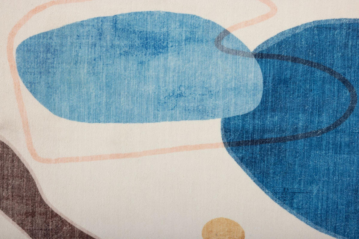 BADTEPPICH Ariella Bunt 60x100 cm - Blau, Textil (60/100cm) - Gino Falcone