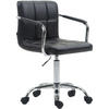 BÜROSTUHL Luca, Kunstleder Schwarz - Schwarz, Textil/Metall (52/88/44cm) - TPFLiving