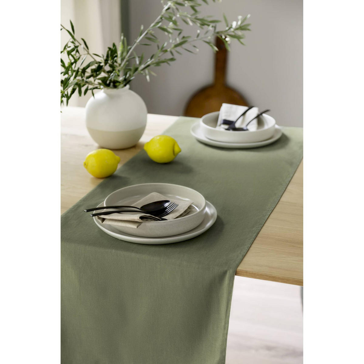 TISCHLÄUFER BASE - Grau, Textil (150/40/0.5cm) - Schöner Wohnen