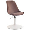 ESSZIMMERSTUHL Samt braun - Weiß/Braun, Textil/Metall (48/76/57cm) - CLP