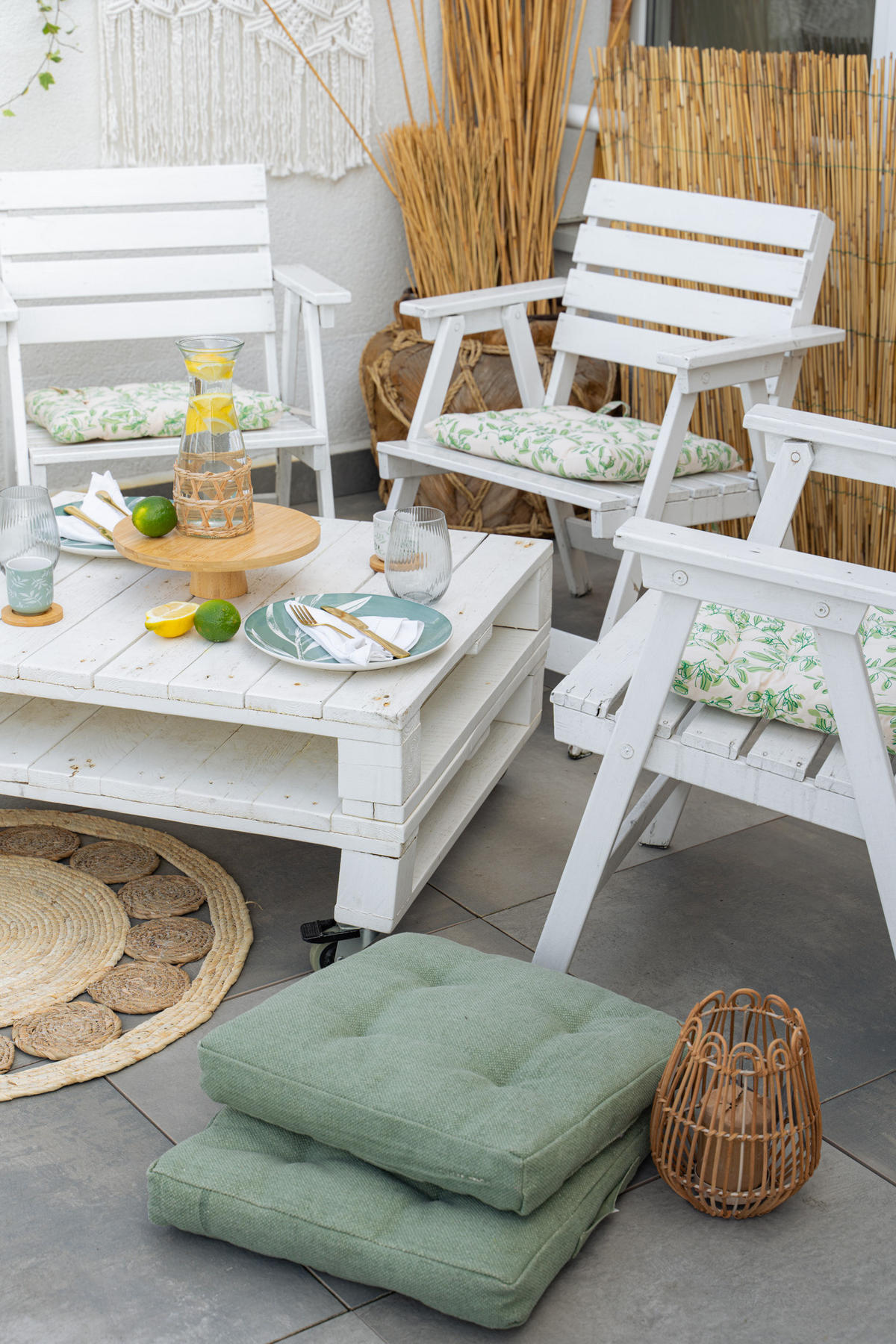 SITZKISSEN gesteppt Baumwolle 40/40 cm - Waldgrün, Naturmaterialen (40cm) - Home Styling Collection