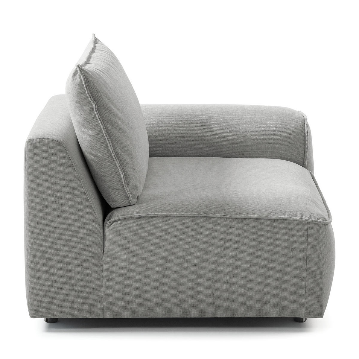 MODULSESSEL - Hellgrau, Holz/Textil (104/82/99cm) - home24