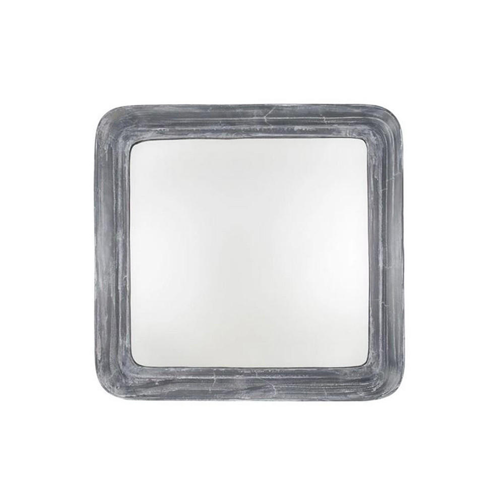 WANDSPIEGEL Smile 69 x 69 cm, Weiß-Grau, Metall - Grau, Metall (69/69/10cm) - Light & Living