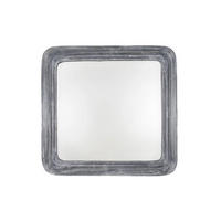 WANDSPIEGEL Smile 69 x 69 cm, Weiß-Grau, Metall - Grau, Metall (69/69/10cm) - Light & Living