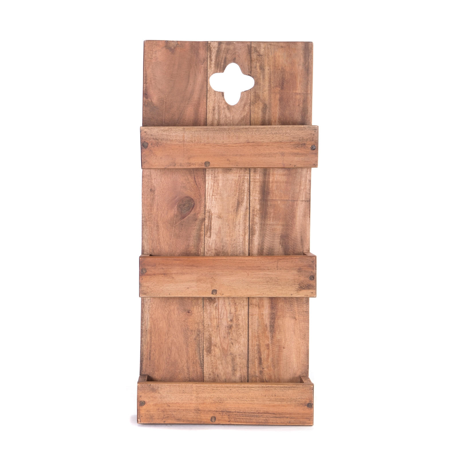 WAND-HÄNGEREGAL Daya 65 Massivholz, 3 Fächer naturfarben - Naturfarben, Holz (30/65/11cm) - DESIGN DELIGHTS