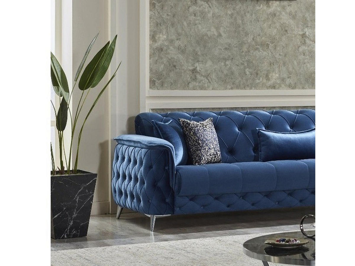 ECKSCHLAFSOFA Sucre Relax - Langer Schenkel Links - Blau, Holzwerkstoff/Kunststoff (310/180cm)