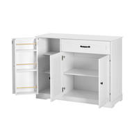 SIDEBOARD mit 3 Türen, 1 Schublade und verstellbaren Einlegeböden, MDF, Weiß - Weiß, Holzwerkstoff (107/83.4/40cm) - Redom