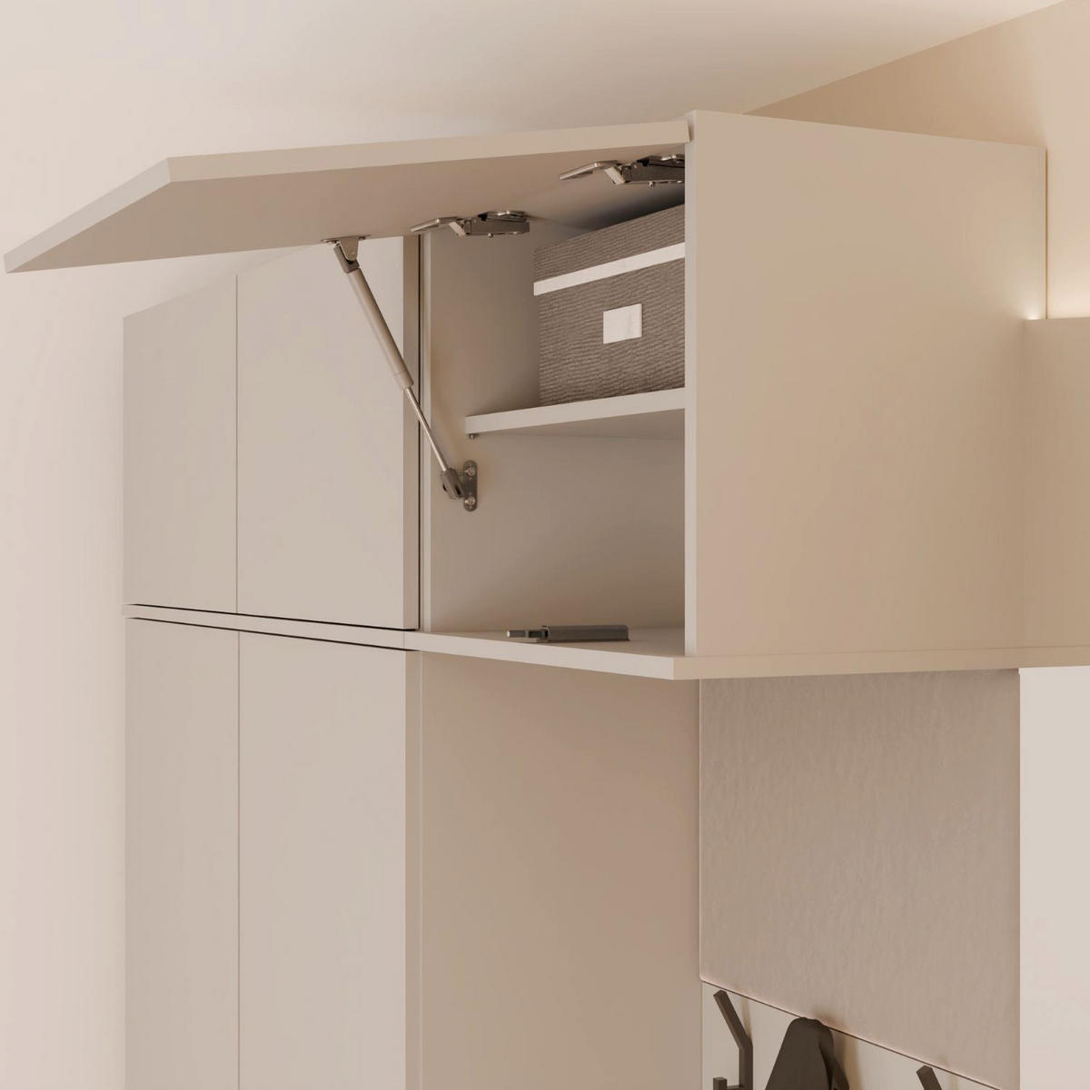 GARDEROBE Gerhard Single - Kaschmir, Holzwerkstoff (50/42/35cm) - kommodly