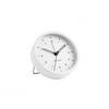 WECKER Weiß 9/9 cm - Weiß, Metall (9/9/3cm) - KUNSTLOFT