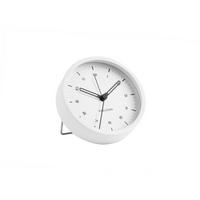 WECKER Weiß 9/9 cm - Weiß, Metall (9/9/3cm) - KUNSTLOFT