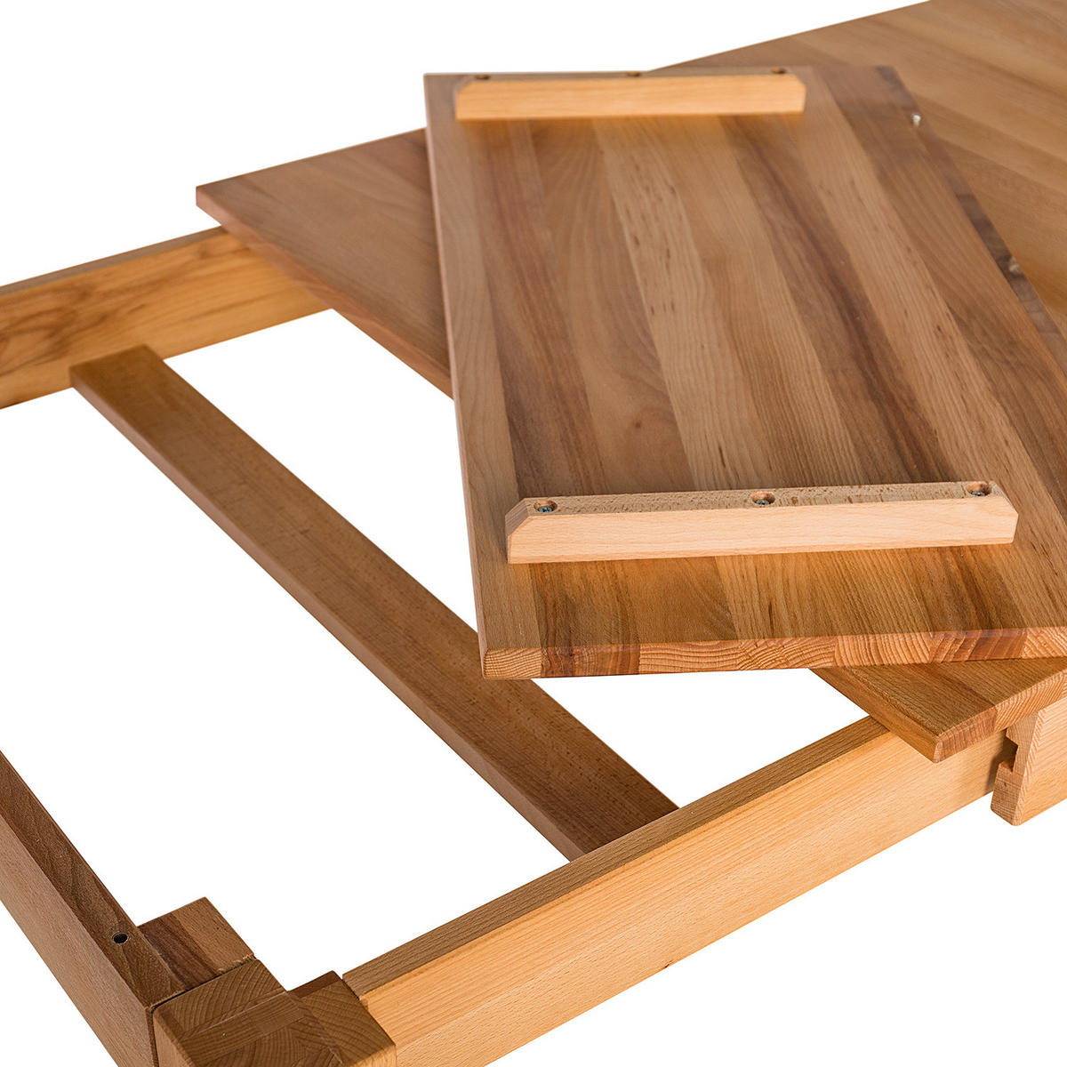 ESSTISCH - Massivholz - Buchefarben, Holz (80/120/75cm) - home24