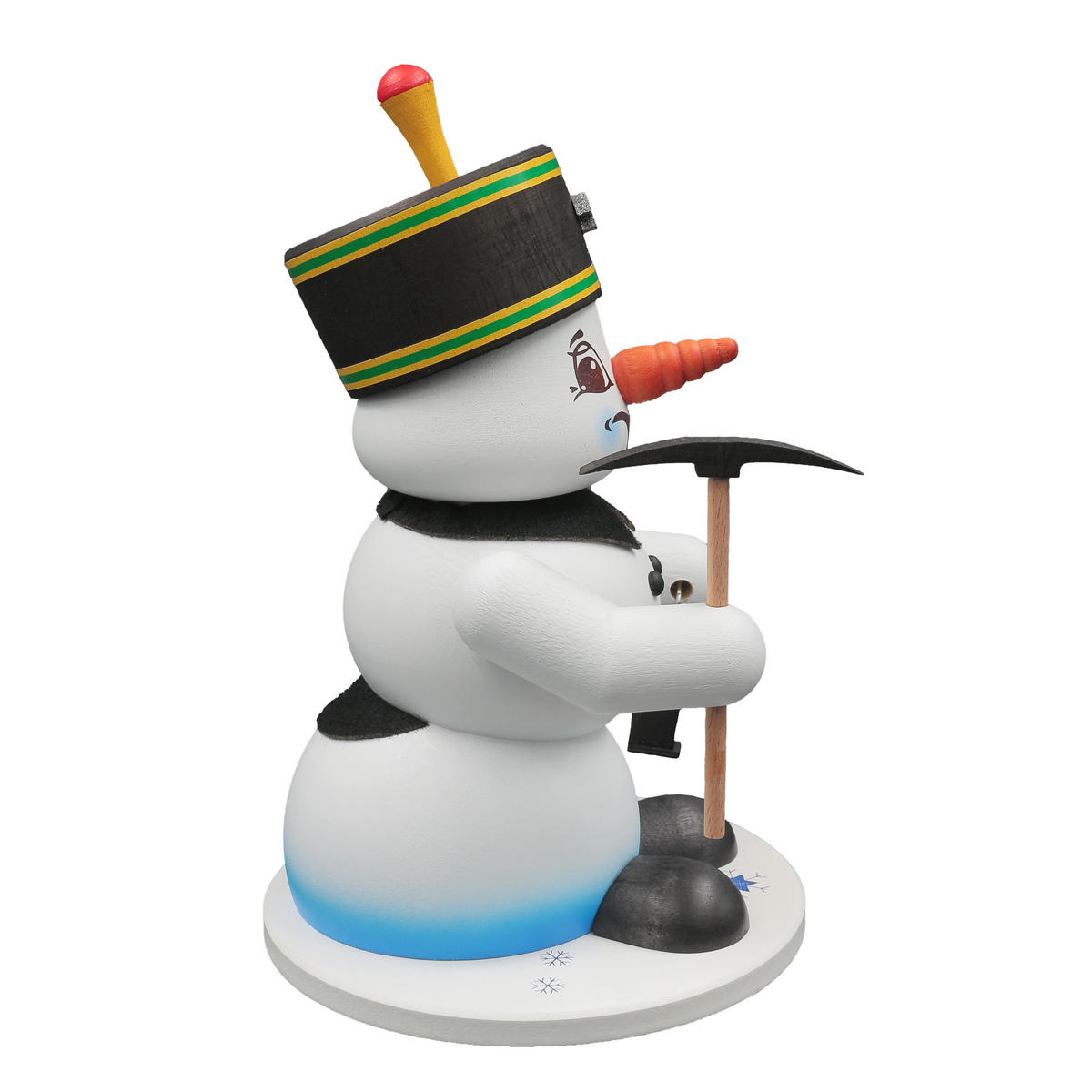 RAUCHFIGUR Schneemann Weiß Bergmann 19 cm - Multicolor, Holz (15/19/0.1cm)