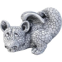 STEINFIGUR Drache Serafino, Frostfest, Steinguss - Grau, Stein (14/15/22cm) - stoneandstyle