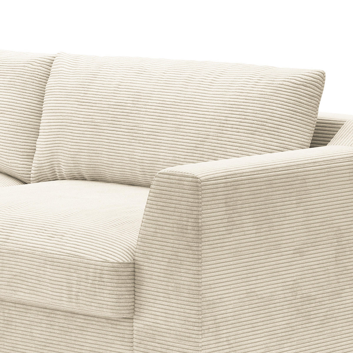 BIG-SOFA - Weiß, Kunststoff/Textil (274/90/112cm) - home24