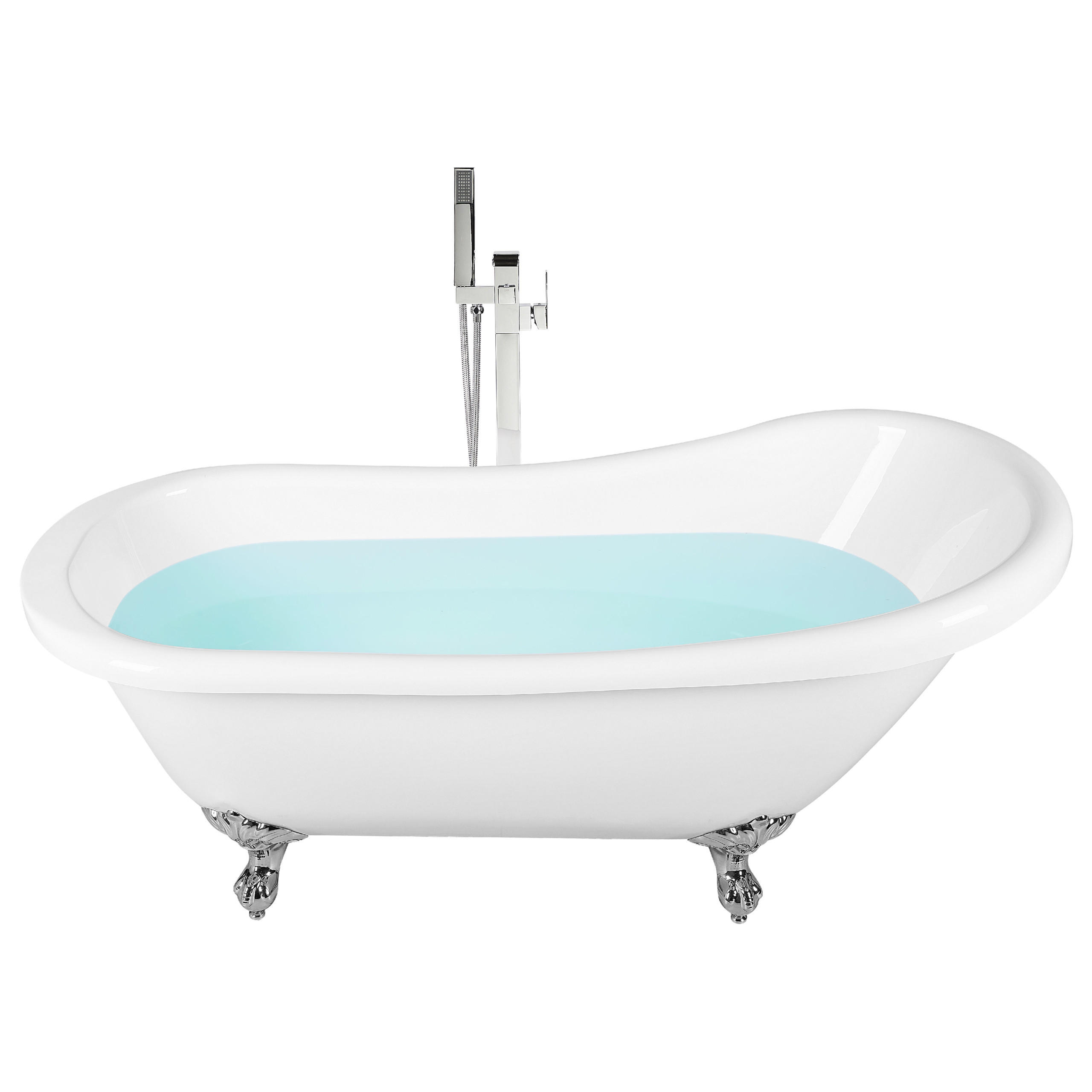 BADEWANNE FREISTEHEND 76x170x76 cm weiß Cayman - Weiß, Kunststoff (76/70/170cm) - Beliani