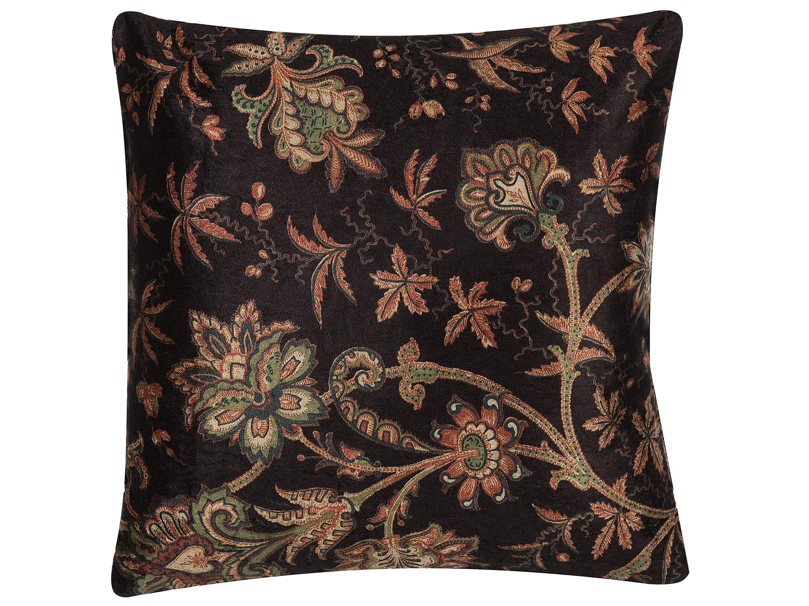 DEKOKISSEN 2er-Set Dunkelbraun 45/45 cm Karur - Dunkelbraun, Naturmaterialien/Textil (45/45cm) - Beliani