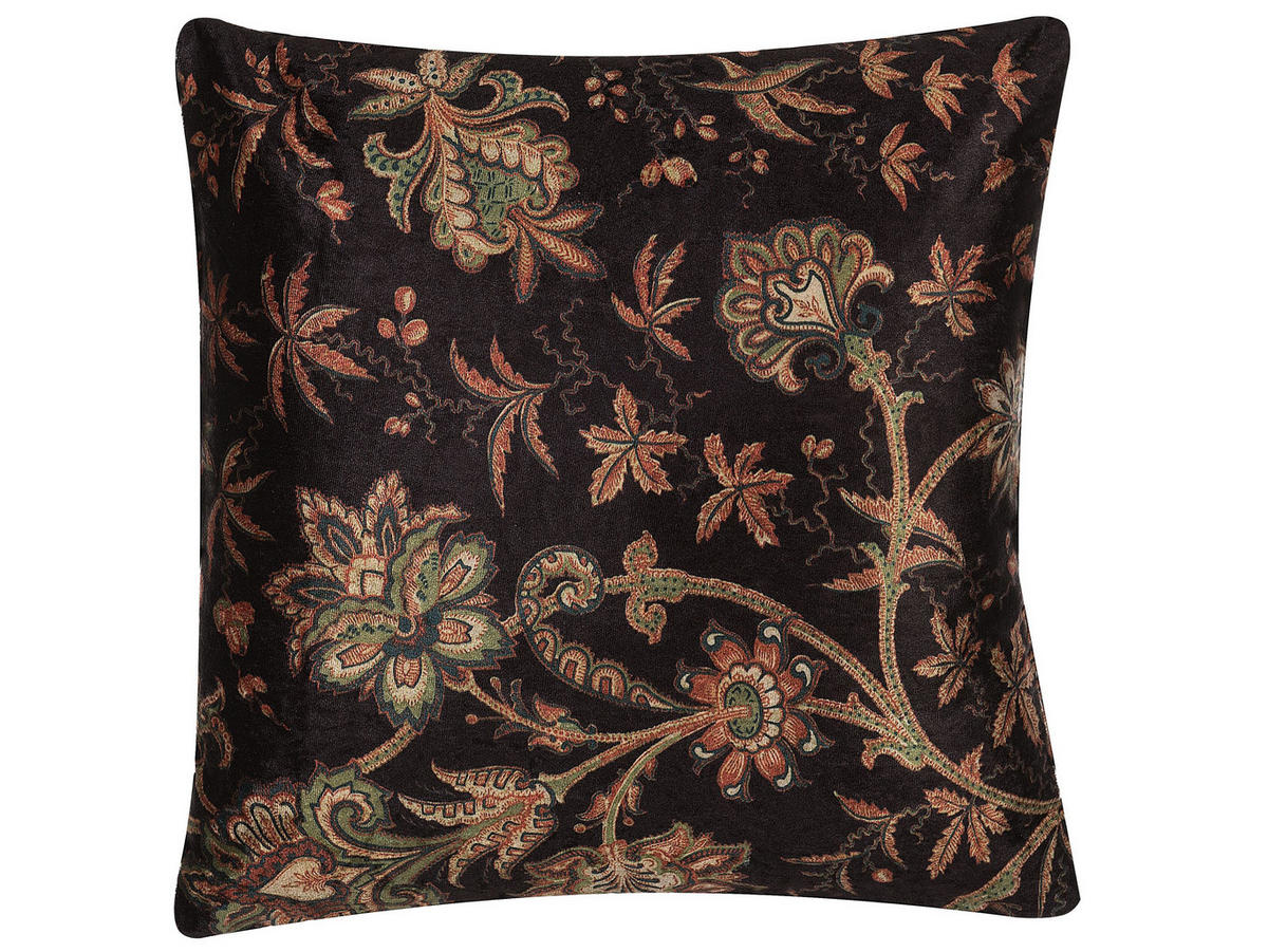 DEKOKISSEN 2er-Set Dunkelbraun 45/45 cm Karur - Dunkelbraun, Naturmaterialien/Textil (45/45cm) - Beliani