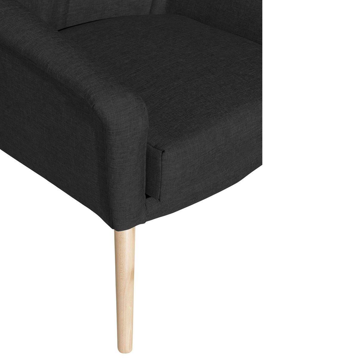 SESSEL Kachka Bezug Flachgewebe Buche natur / schwarz - Schwarz, Kunststoff (67/81/71cm) - 58aufmkessel