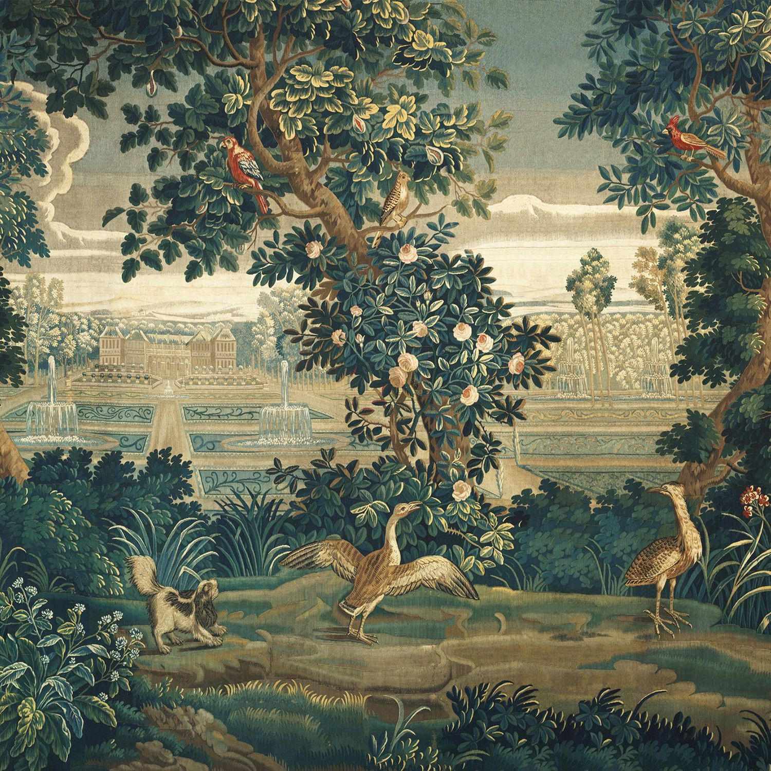 FOTOTAPETE bewaldete Landschaft 318 x 280 cm - Grün, Papier (318/280cm) - Sanders & Sanders
