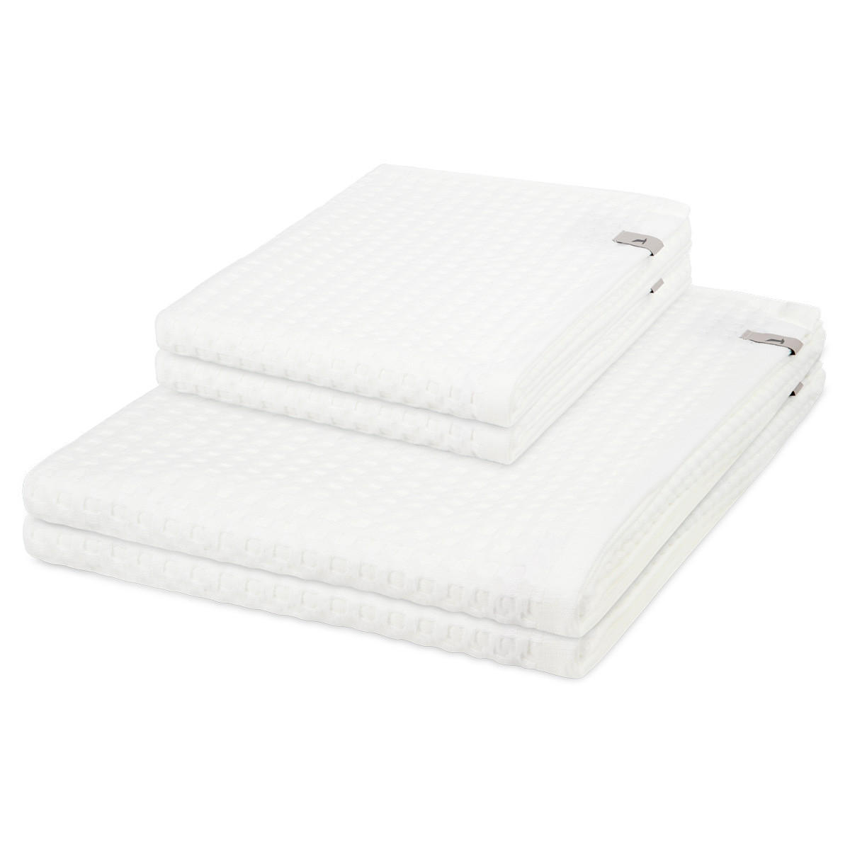 FROTTIERSET Piquee 4-teilig - Weiß, Textil (50/100cm) - MÖVE