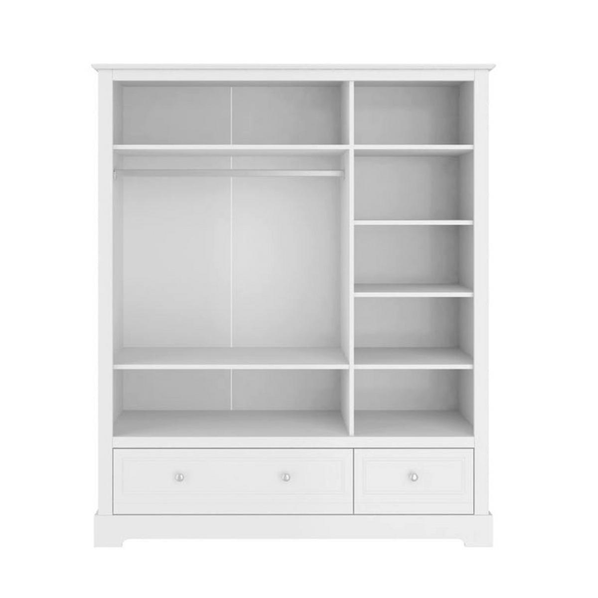 SCHRANK 3 Türen Weiß - Weiß, Holzwerkstoff (146/174/52cm) - Petits-meubles