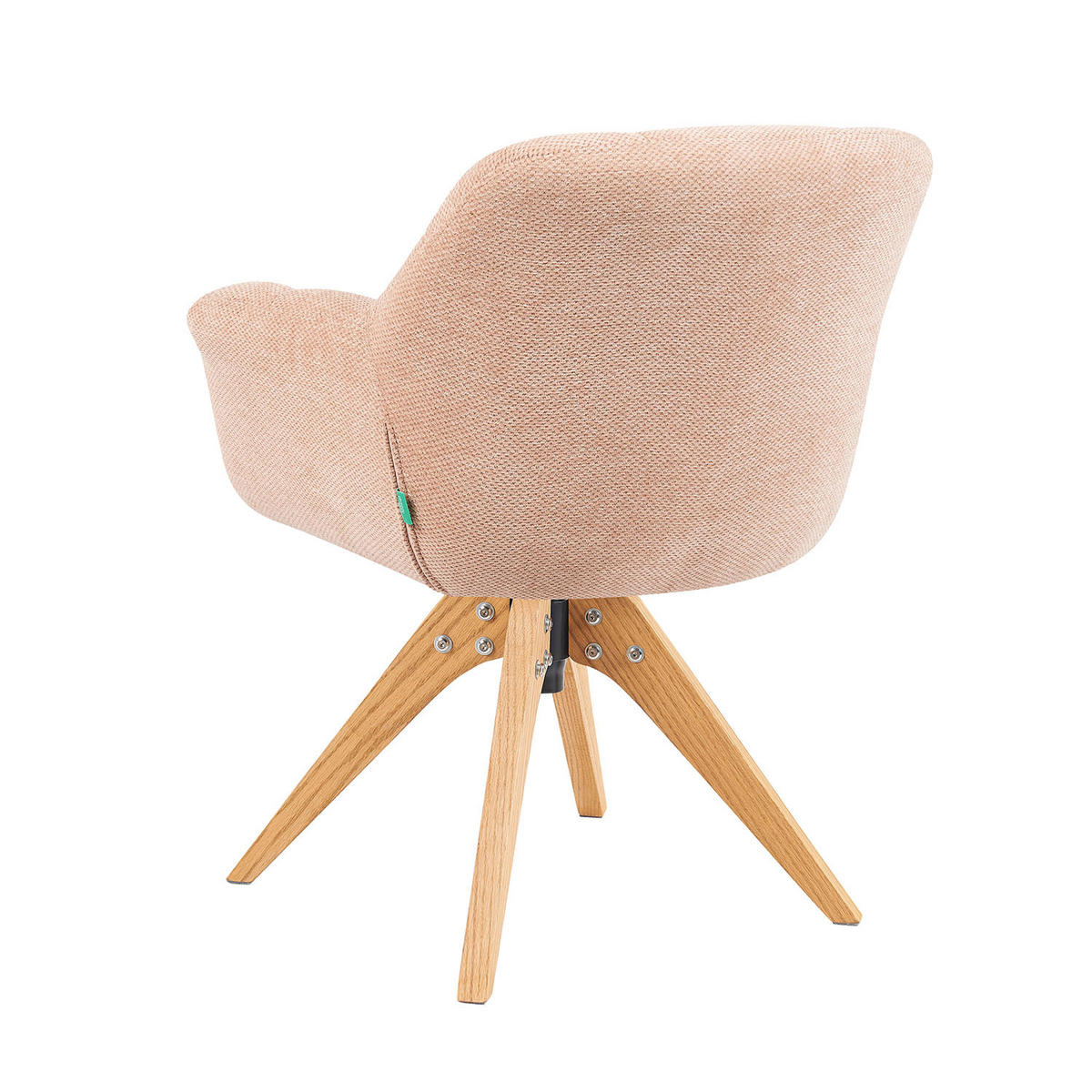 DREHSTUHL Mika-Nele - Honigeiche/Rosa, Eichenholz/Holz (65/81/66cm) - DUBI Möbel