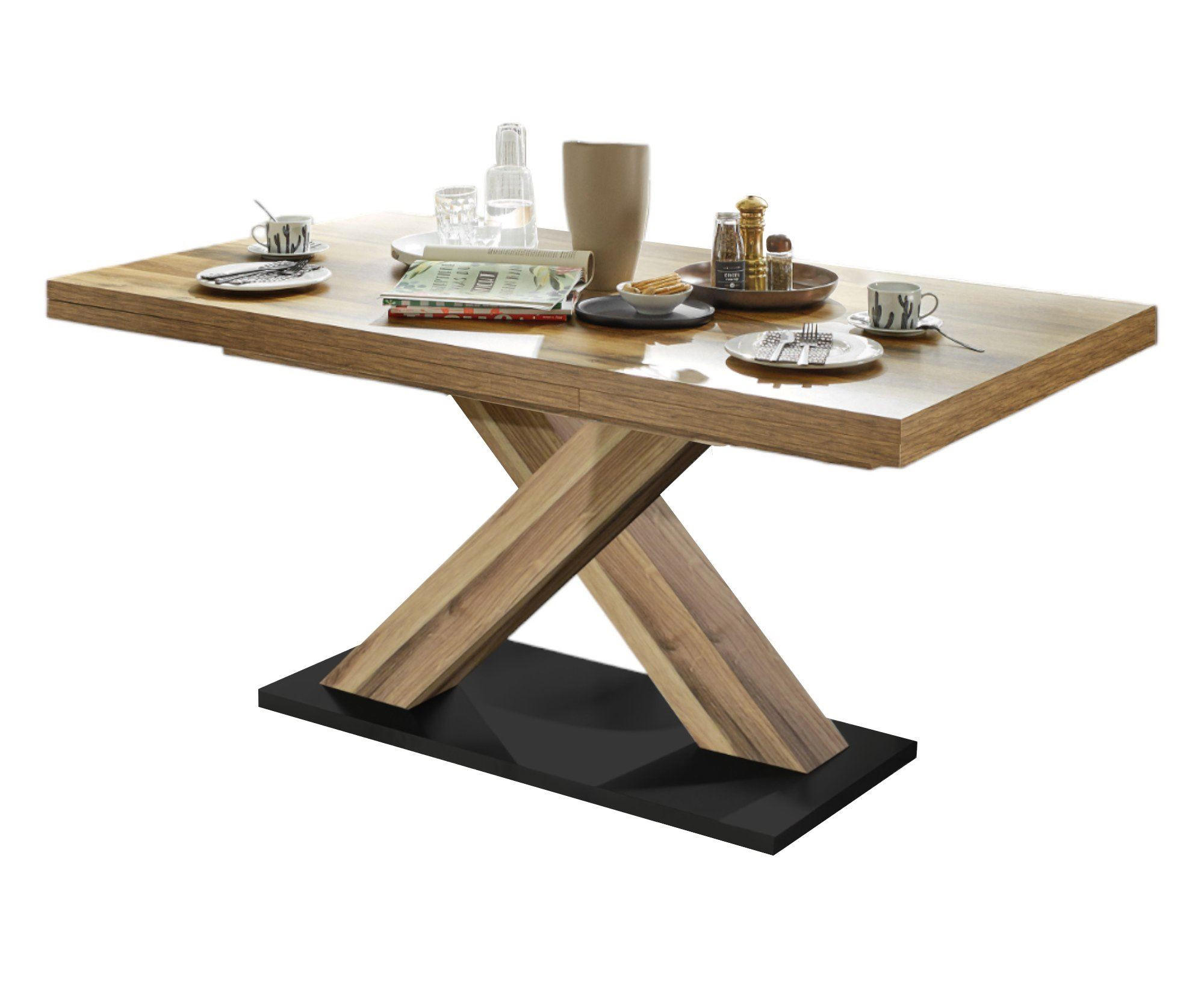 ESSTISCH ausziehbar Elene 180x90x76 Plankeneiche - Alteiche, Holzwerkstoff (180/90/76cm) - 58aufmkessel