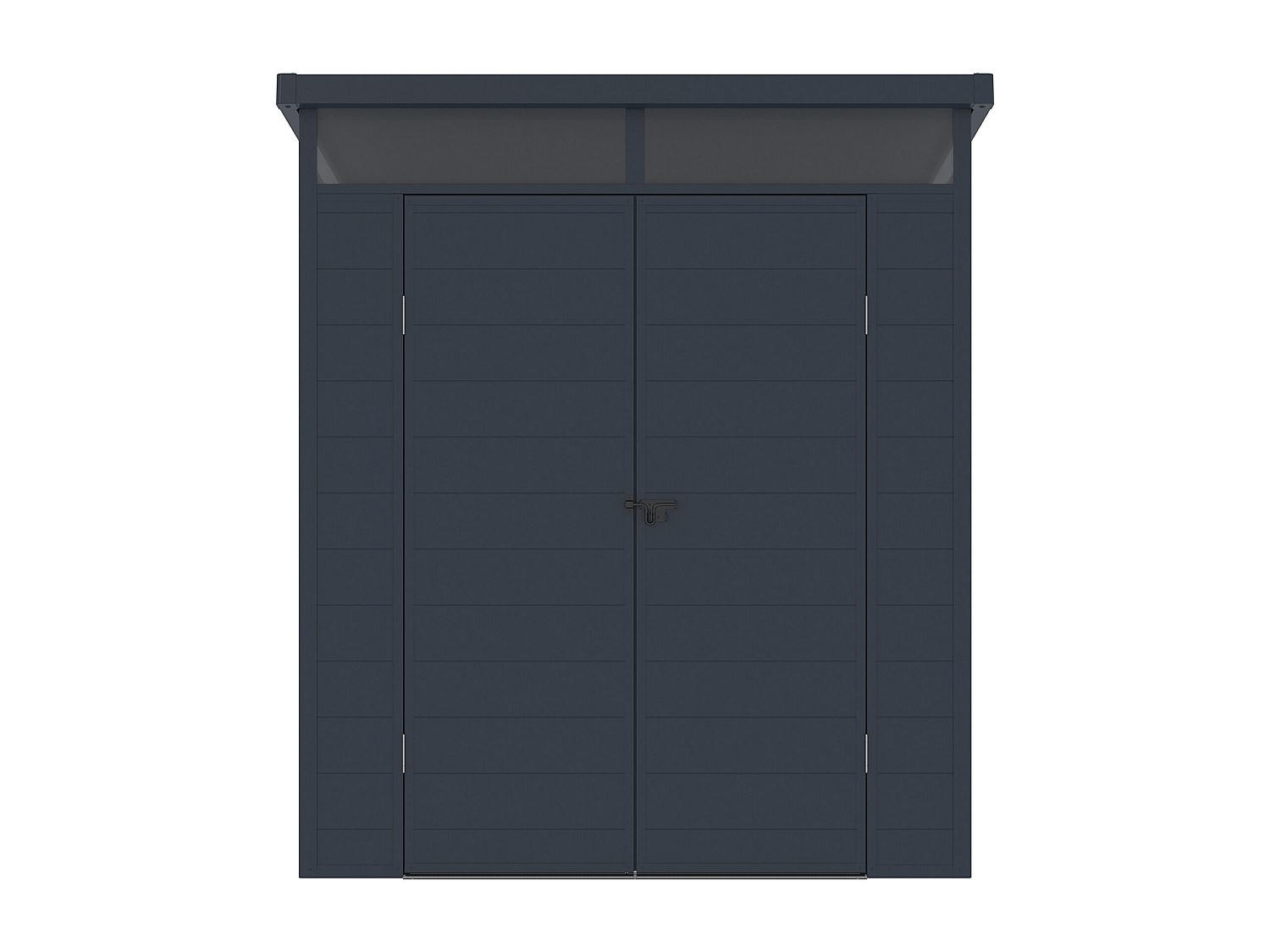 SCHREBERGARTENHAUS - 180 cm x 180 cm - plastik - anthrazitgrau Minaro - Anthrazit, Kunststoff (180/181/180cm) - Vente-Unique