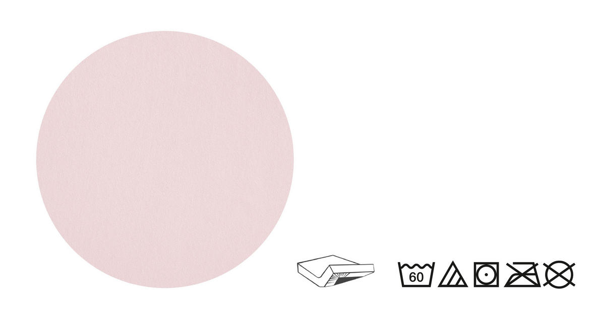 SPANNBETTTUCH Jersey rose, 180x200 cm - 200x220 cm - Rosa, Textil (200/220cm) - biberna